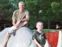 Justin and Bryce on a Rhino