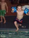 Bryce swimming at the hotel.